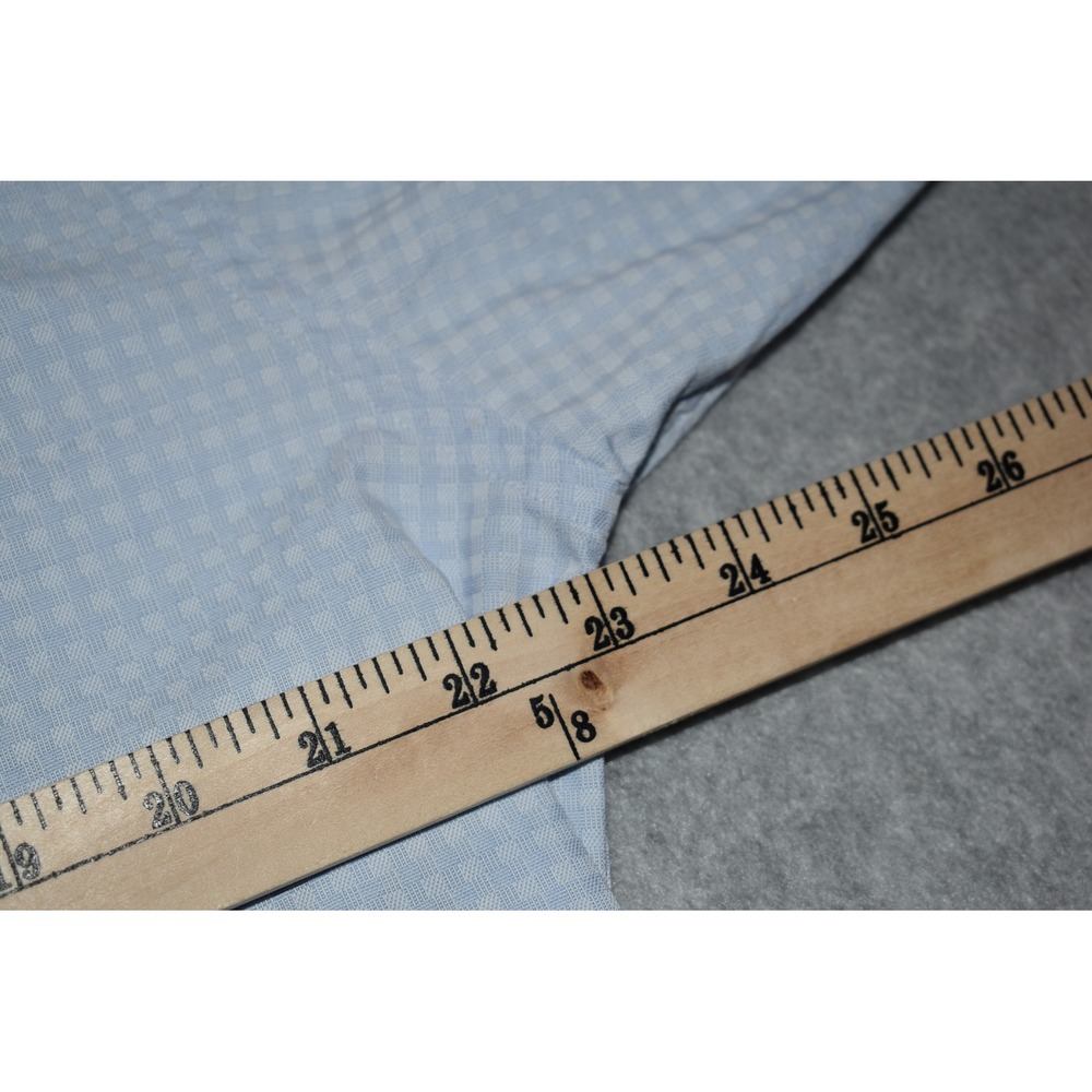 Faonnable Button Down Mens Large Light Blue Gingh… - image 7